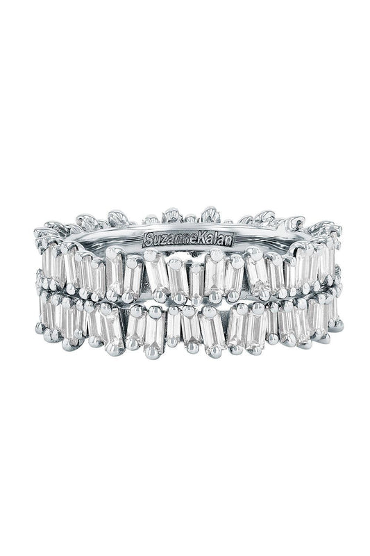 Diamond Baguette Mini Ring Jacket-WHITE GOLD-8.5-JEWELRYFINE JEWELRING-SUZANNE KALAN