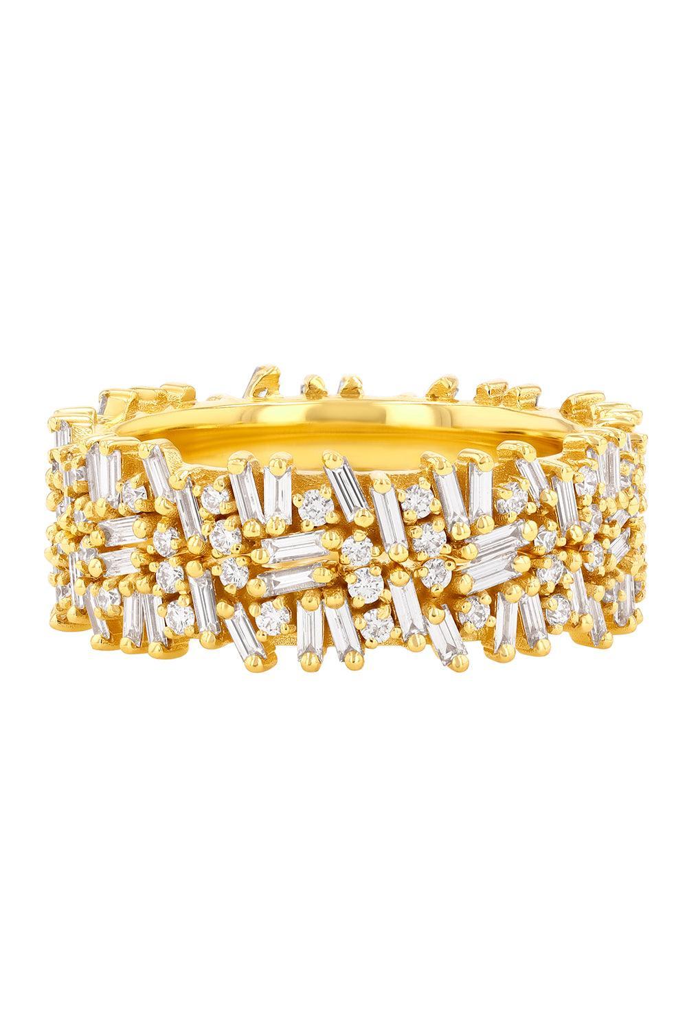 Diamond Midi Ring Jacket-YELLOW GOLD-8.5-JEWELRYFINE JEWELRING-SUZANNE KALAN