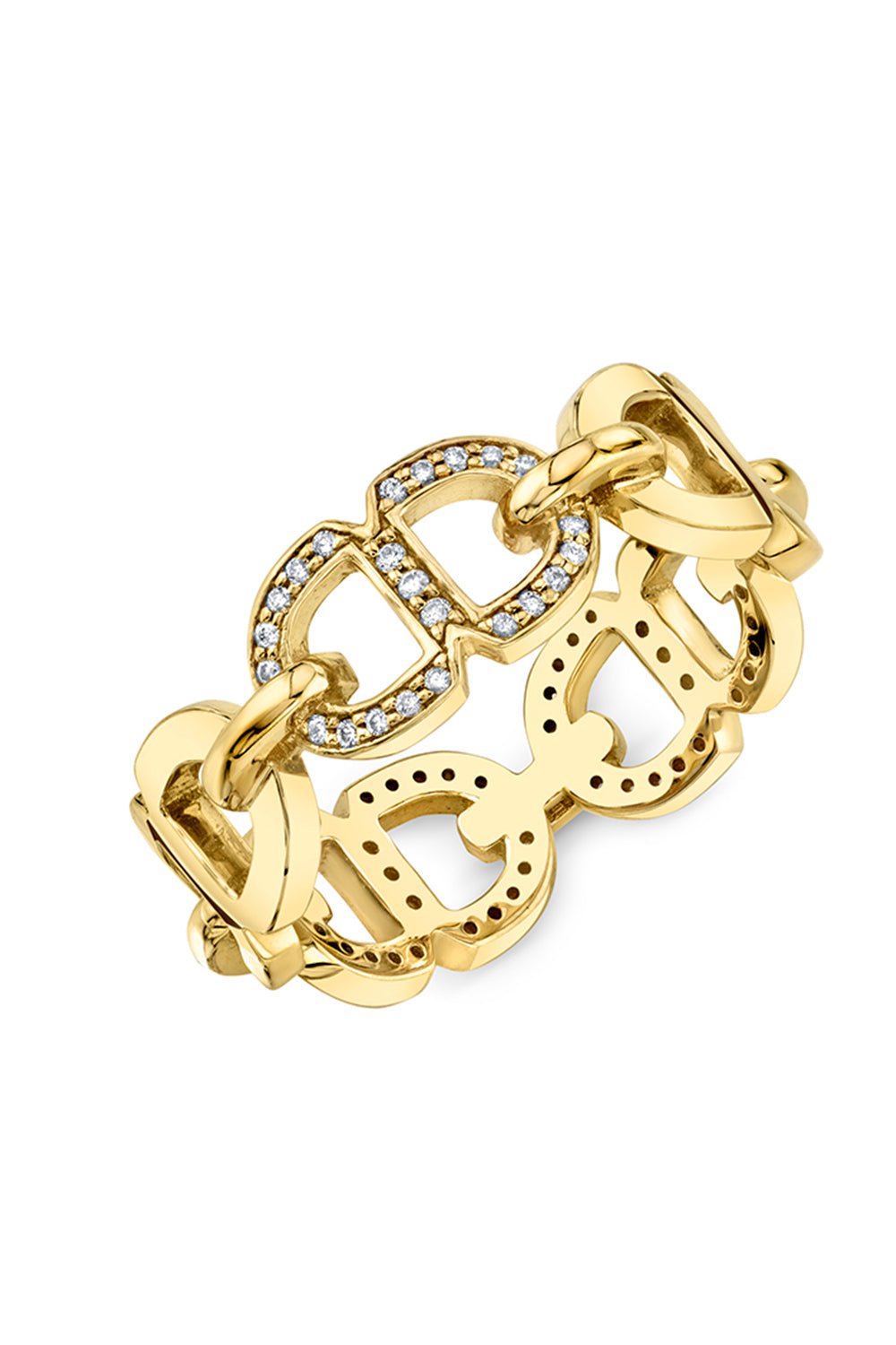 SYDNEY EVAN-Chain Link Eternity Ring-YELLOW GOLD
