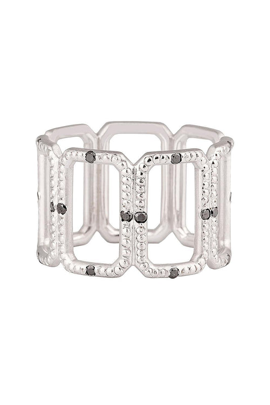 Black Diamond Windows Band-WHITE GOLD-6-JEWELRYFINE JEWELRING-SYLVA & CIE