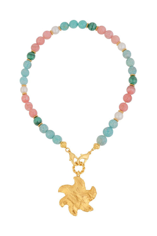 Amazonite Malachite Beaded Necklace-MULTI-JEWELRYBOUTIQUENECKLACE O-SYLVIA TOLEDANO
