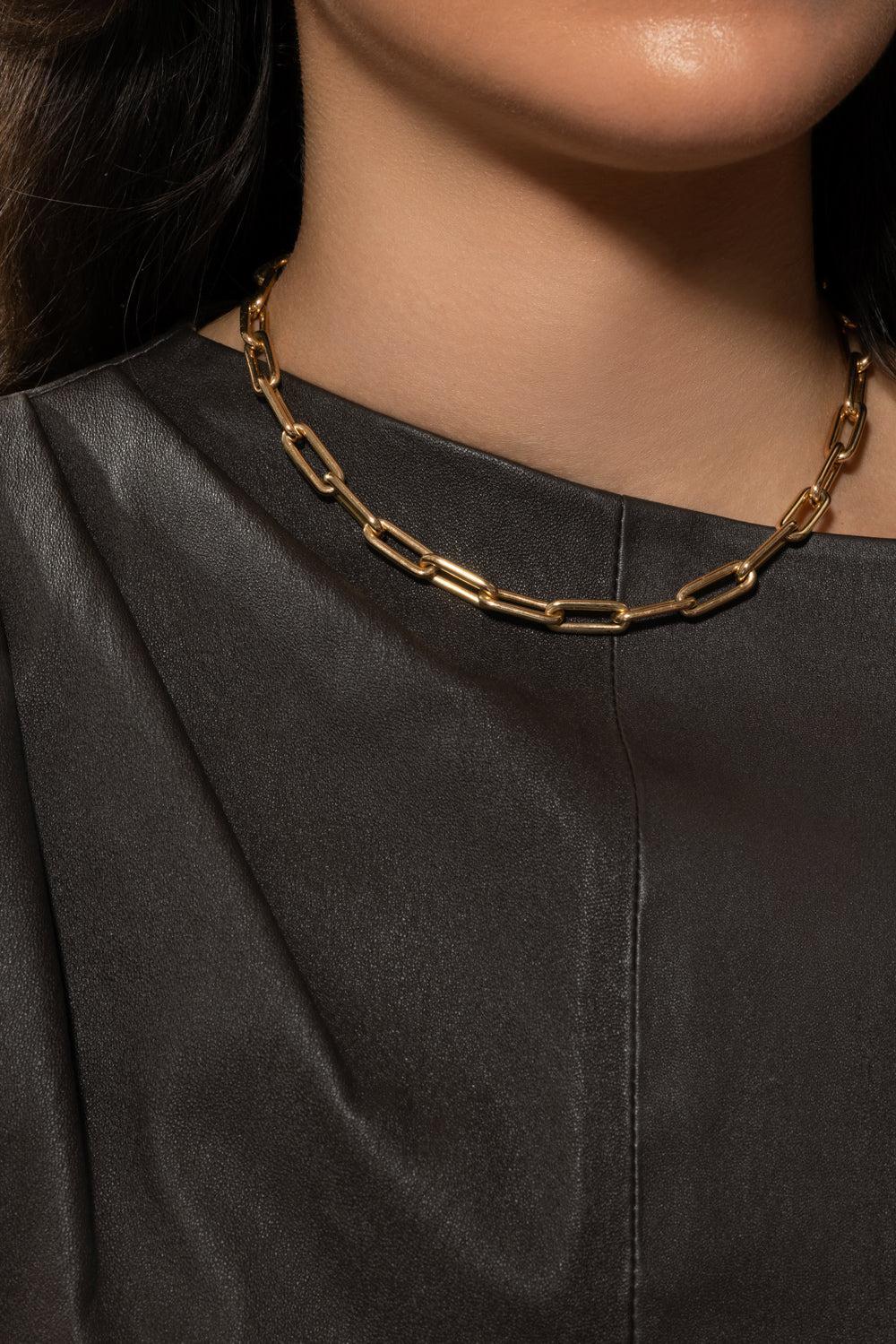 Diamond Heavy Metal Chain-YELLOW GOLD-16-JEWELRYFINE JEWELNECKLACE O-UNIFORM OBJECT