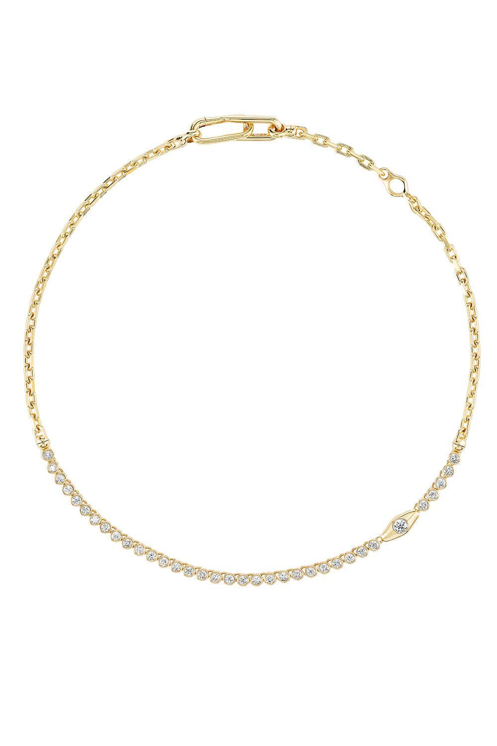 Diamond Vessel Tennis Necklace-YELLOW GOLD-JEWELRYFINE JEWELNECKLACE O-UNIFORM OBJECT