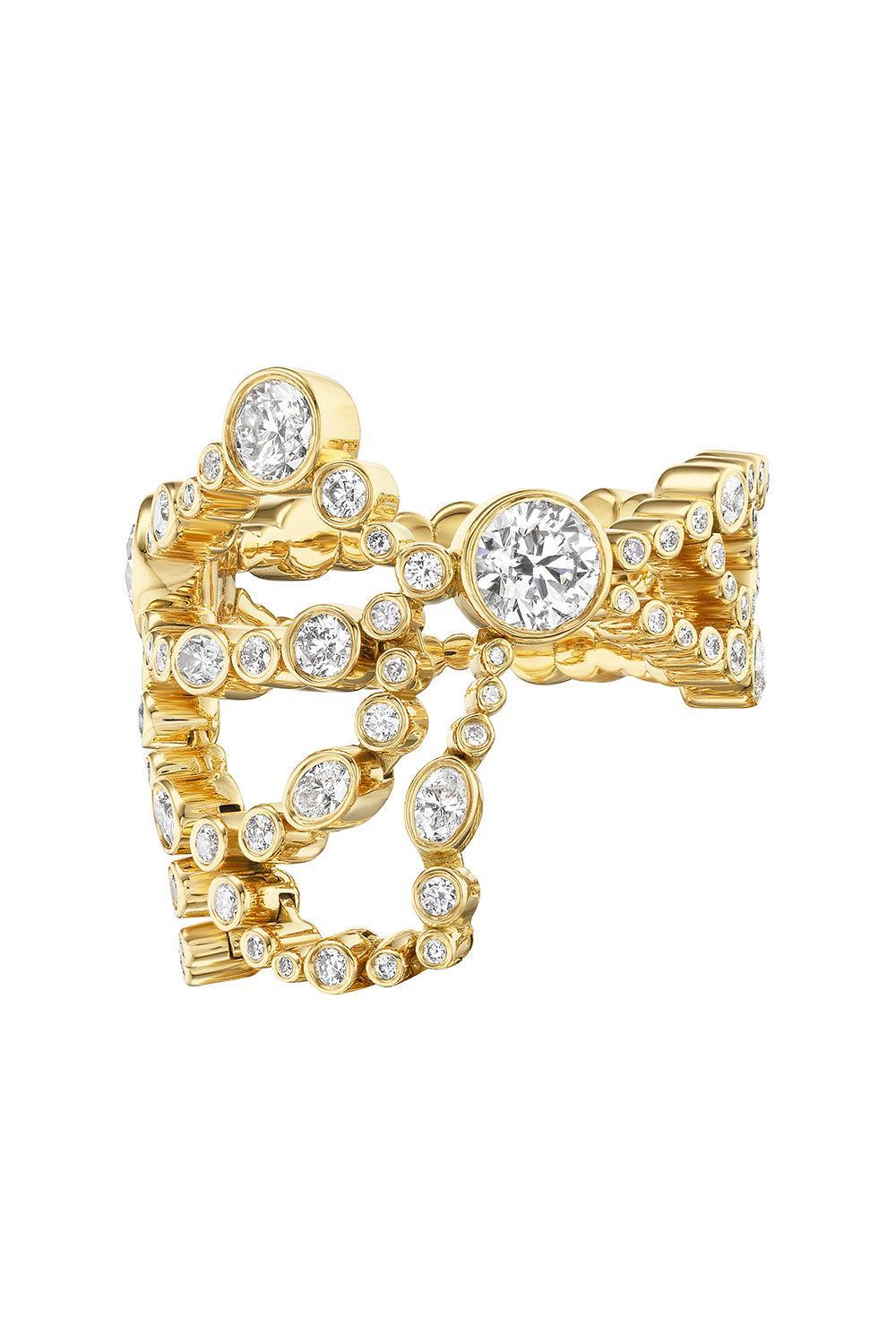 Diamond Metal Web Ring-YELLOW GOLD-7-JEWELRYFINE JEWELRING-UNIFORM OBJECT