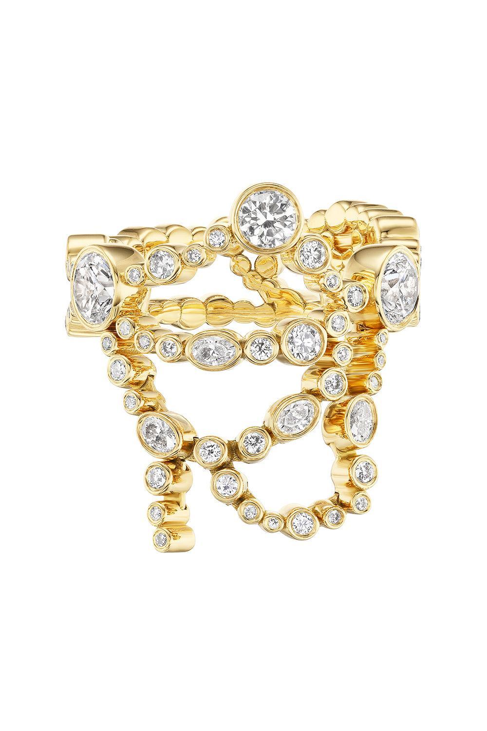 Diamond Metal Web Ring-YELLOW GOLD-7-JEWELRYFINE JEWELRING-UNIFORM OBJECT