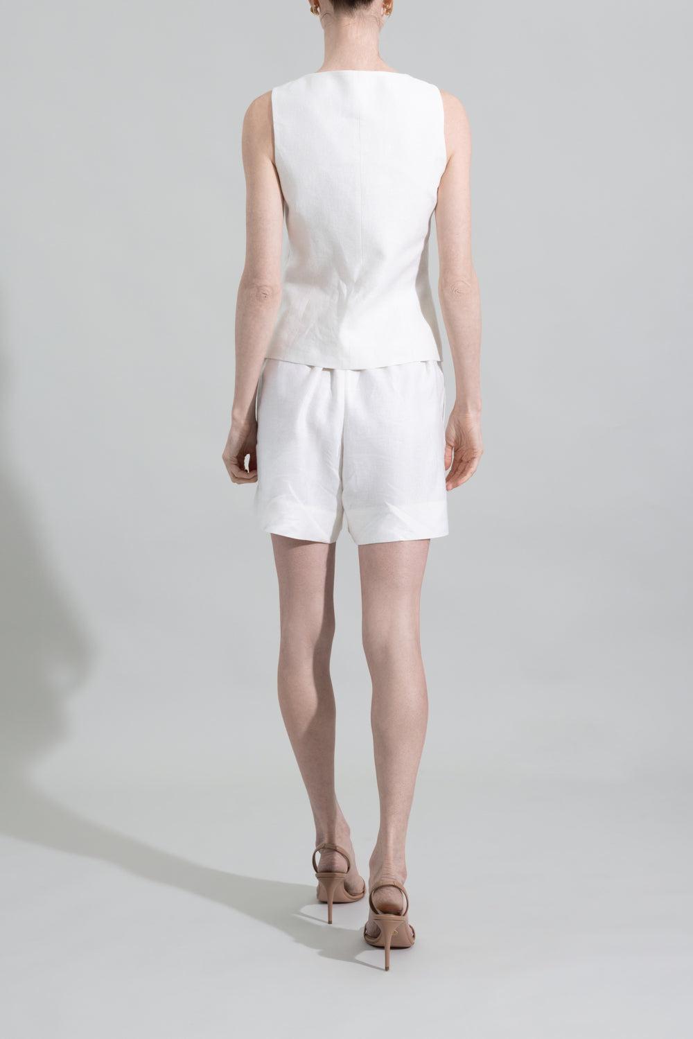 Drawstring Bermuda Short - Cream-CREAM-38-CLOTHINGPANTSHORT-ELEVENTY