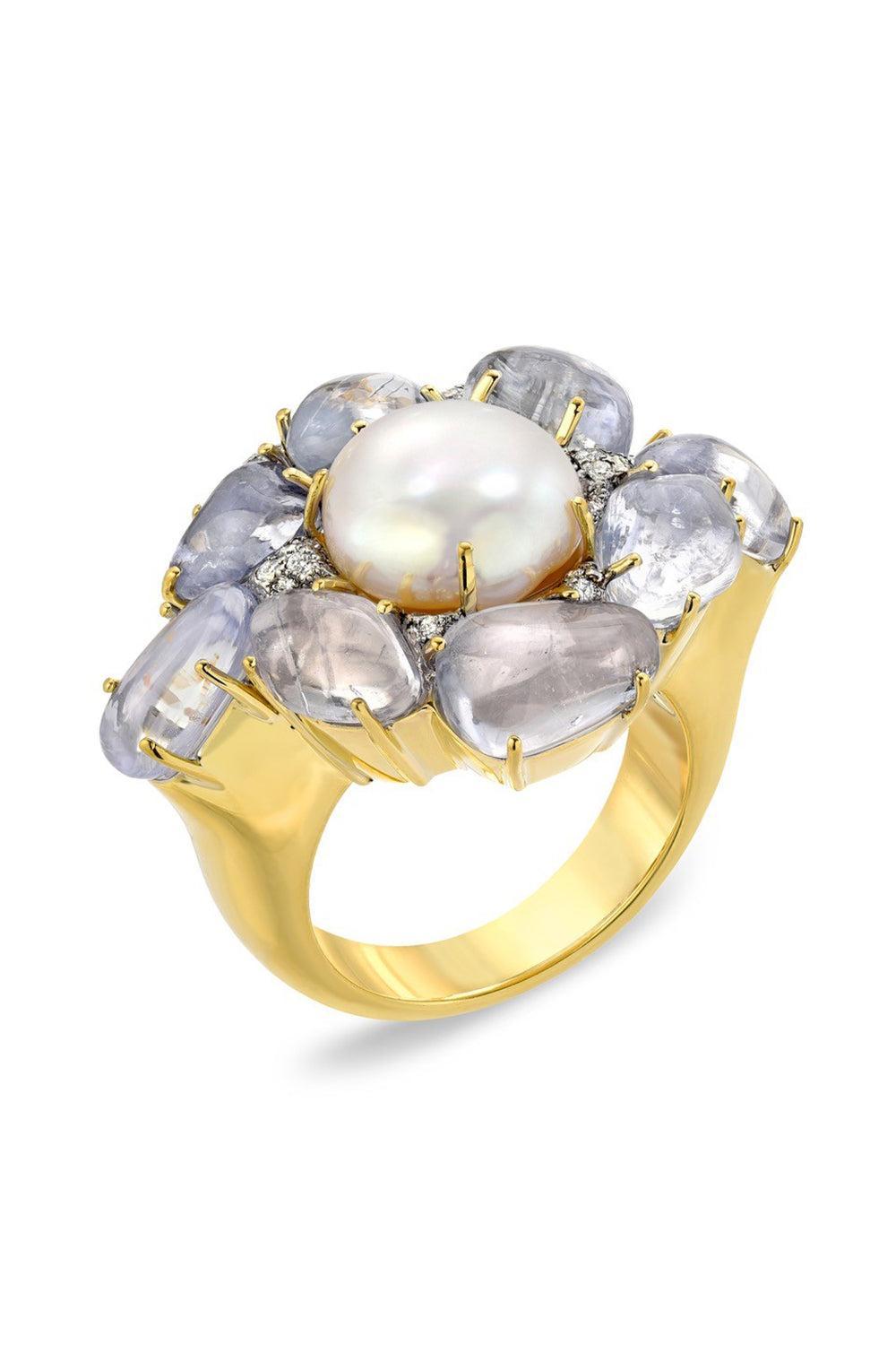 Pearl Purple Sapphire Ring-YELLOW GOLD-7.5-JEWELRYFINE JEWELRING-VICTOR VELYAN