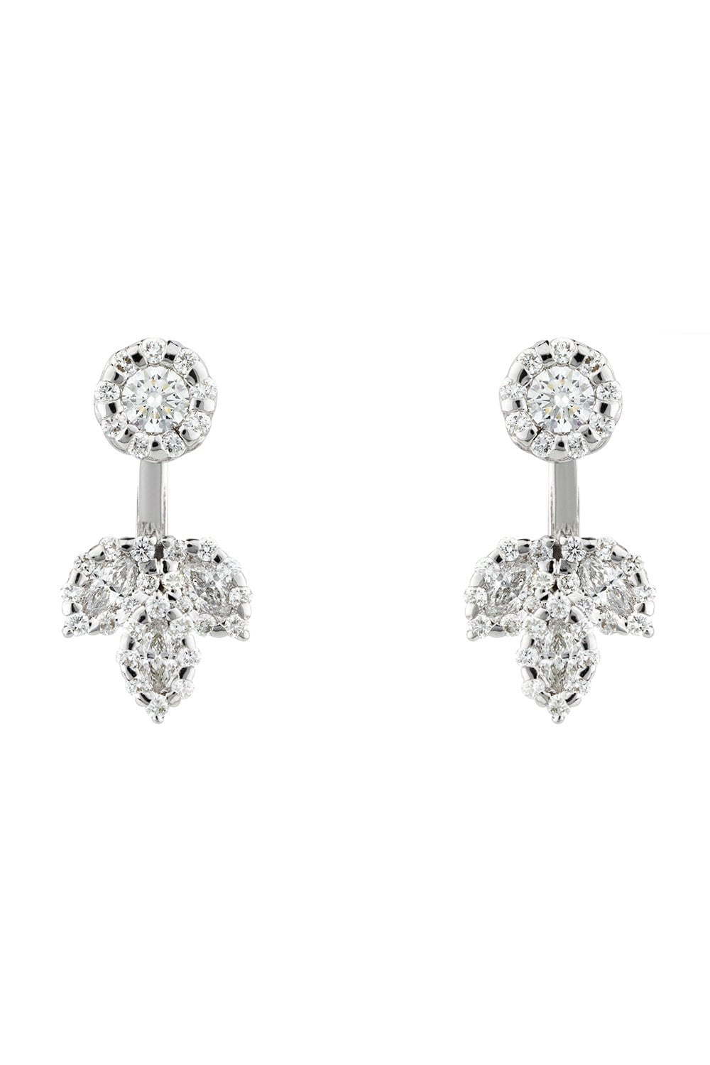 YEPREM JEWELLERY-Diamond Drop Earrings-WHITE GOLD
